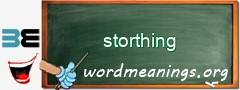WordMeaning blackboard for storthing